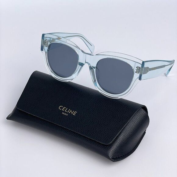NEW Celine CL40008F 86V Transparent Blue Gradient Unisex Sunglasses - Picture 3 of 11